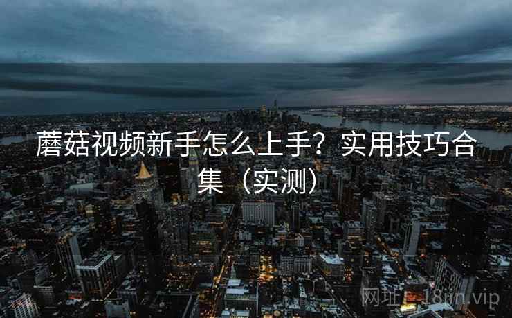 蘑菇视频新手怎么上手？实用技巧合集（实测）  第2张